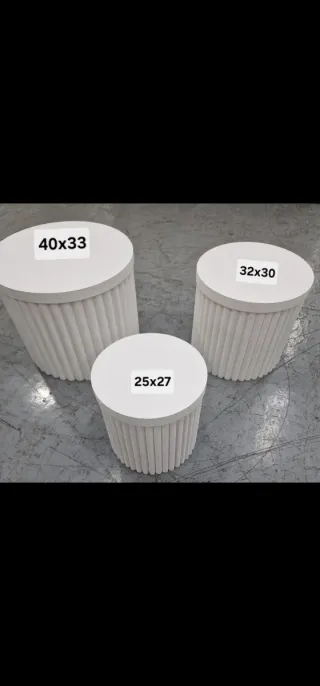 Cilindri polistirolo bianchi impilabili