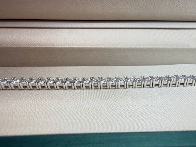 Bracciale Tennis Argenti e Moissanite - 17 cm