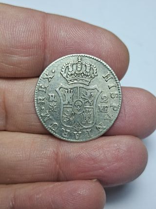 CARLOS IV 2 REALES PLATA 1799 MADRID (E875)