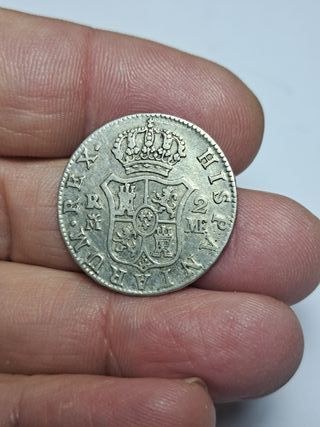 CARLOS IV 2 REALES PLATA 1799 MADRID (E875)