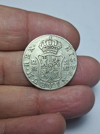 CARLOS IV 2 REALES PLATA 1799 MADRID (E875)