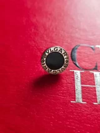Bvlgari Anillo Negro y Plateado