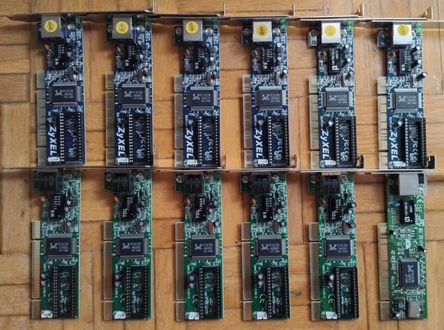 Lote 12 Tarjetas de Red PCI