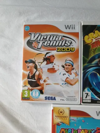 Confezione 5 Giochi Wii: Mario Party, Crash, Virtua Tennis