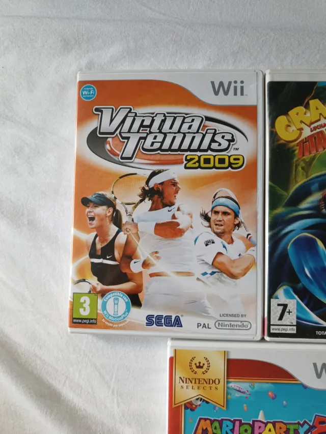 Confezione 5 Giochi Wii: Mario Party, Crash, Virtua Tennis