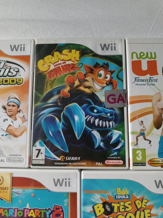 Confezione 5 Giochi Wii: Mario Party, Crash, Virtua Tennis