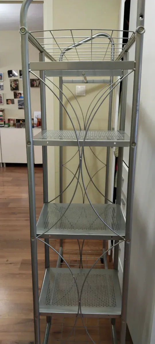 Perchero Metálico Plateado 37x110x170