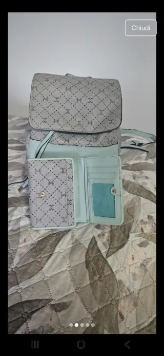 Borsa e portafoglio fantasia geometrica