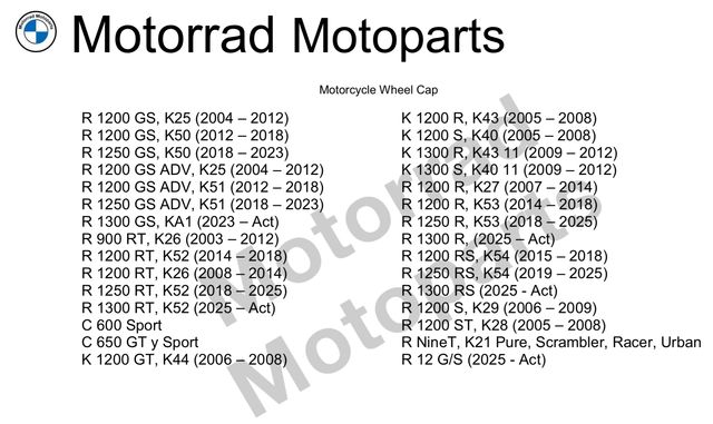 2 Coperture moto logo BMW per cerchio e cardano