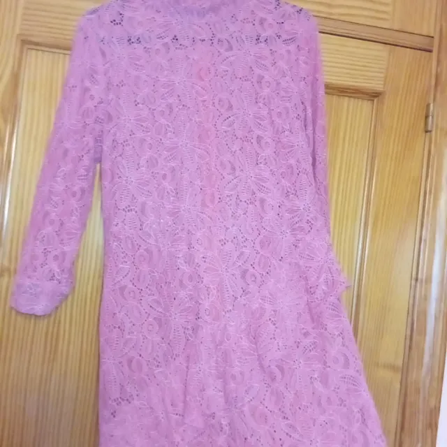 Vestido Zara rosa encaje