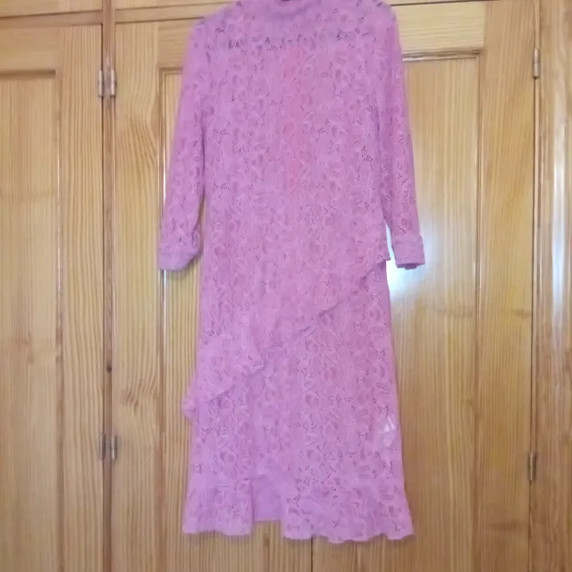 Vestido Zara rosa encaje