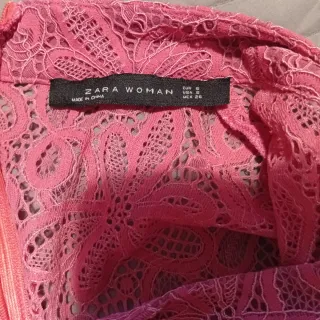 Vestido Zara rosa encaje