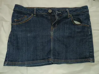 Falda vaquera mujer azul