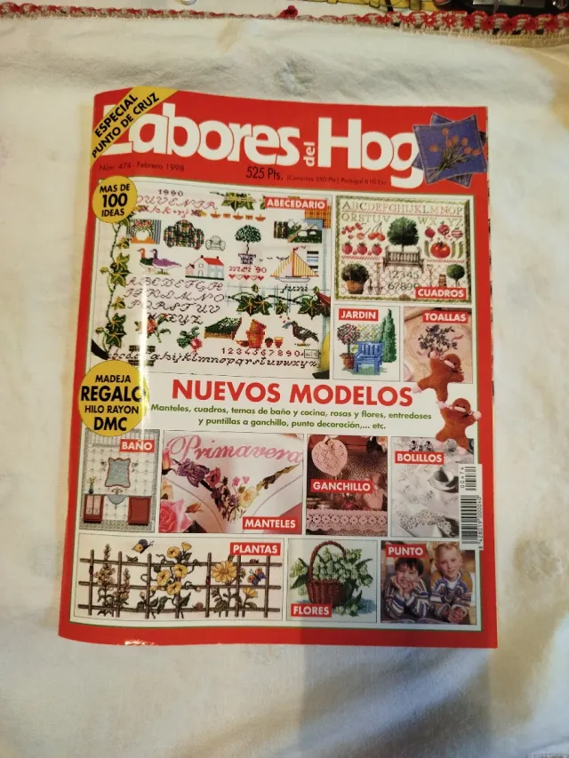 Revistas labores punto de cruz, etc