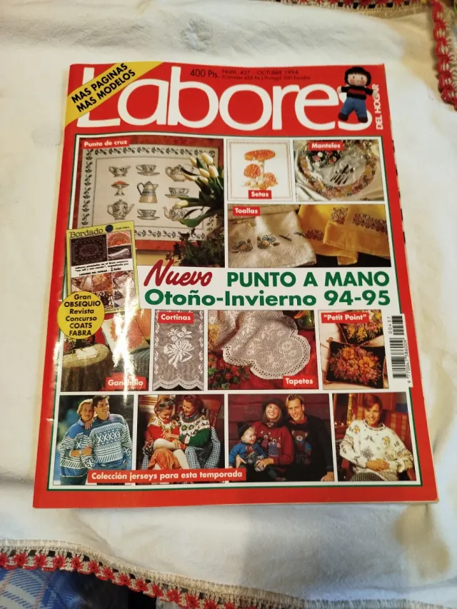 Revistas labores punto de cruz, etc