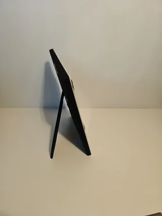 Cornice portafoto in metallo argentato nuova