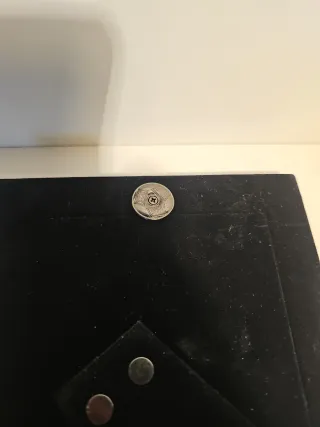 Cornice portafoto in metallo argentato nuova