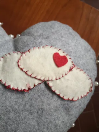Cuscino cuore fatto a mano