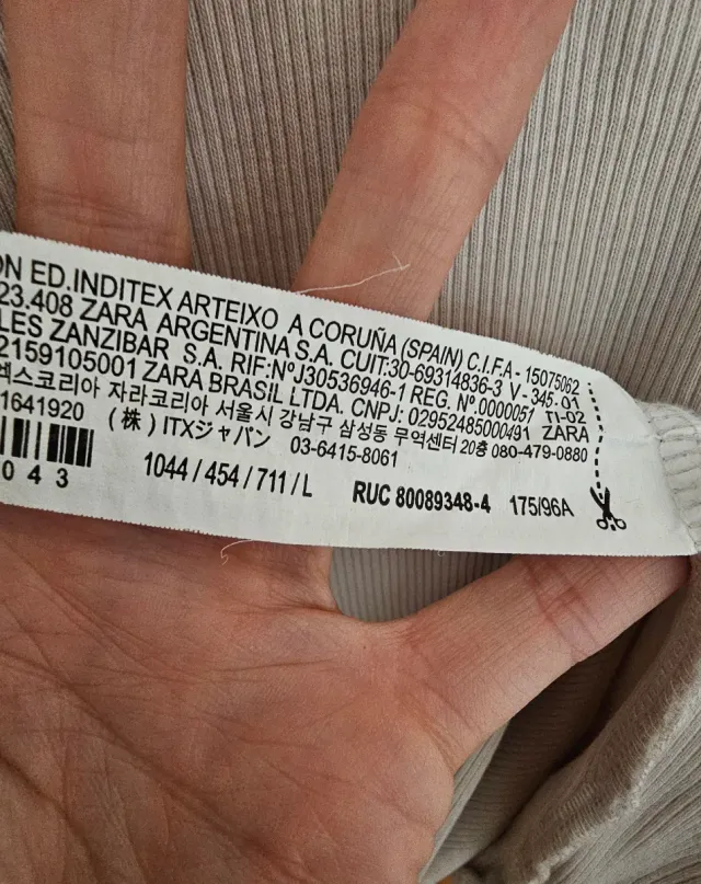 Vestito lungo beige Zara Taglia L