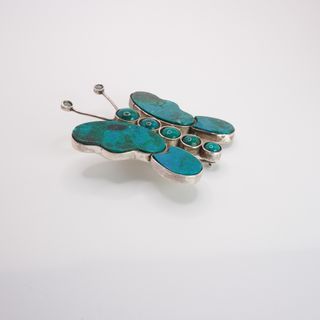 Ciondolo spilla turchese argento 925 mesico