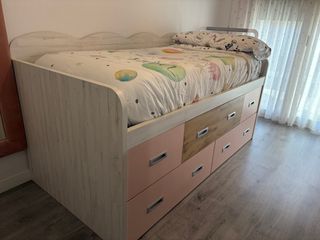 Cama 90cm con almacenaje