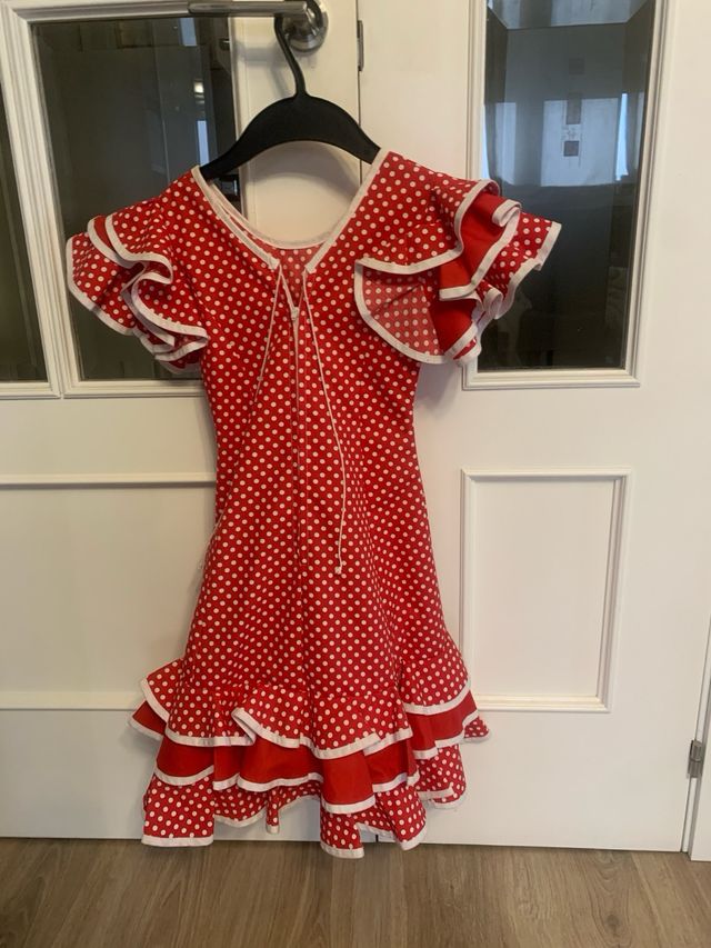Vestido Flamenca Niña  Talla 5-6 años