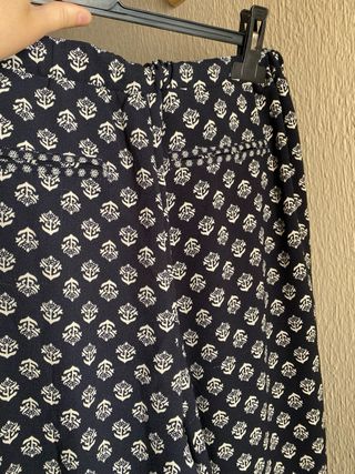 Pantalón estampado azul marino