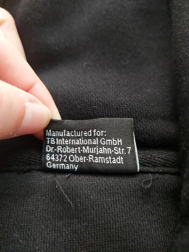 Sudadera Negra con Capucha Pray Talla M