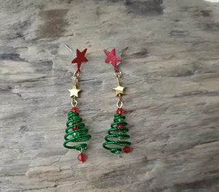 Orecchini Albero di Natale Rossi Verdi