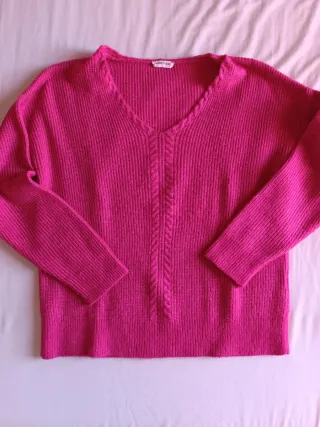 Jersey punto mujer rosa