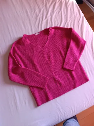 Jersey punto mujer rosa