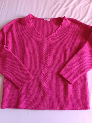 Jersey punto mujer rosa