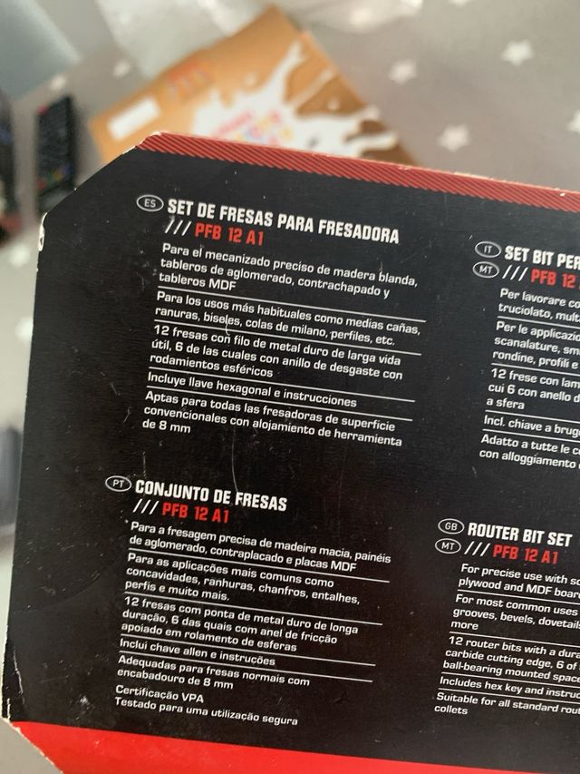 Parkside Set Fresas para Madera PFB 12 A1