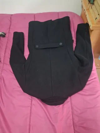 Abrigo paño Pull&Bear negro