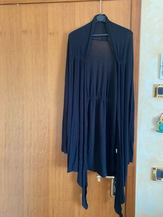 Cardigan lungo nero taglia unica
