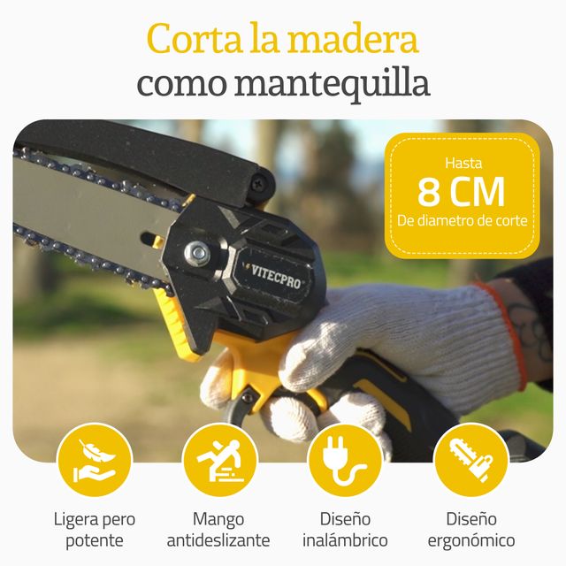 Vitecpro Mini Sega Elettrica a Batteria