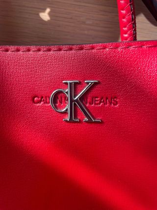 Borsa Calvin Klein Jeans rossa tracolla