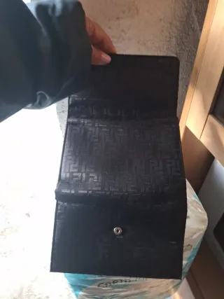 Portafoglio donna nero con fantasia