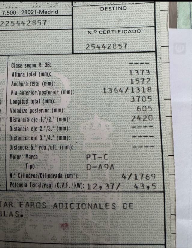 Motor Peugeot 205 Diesel