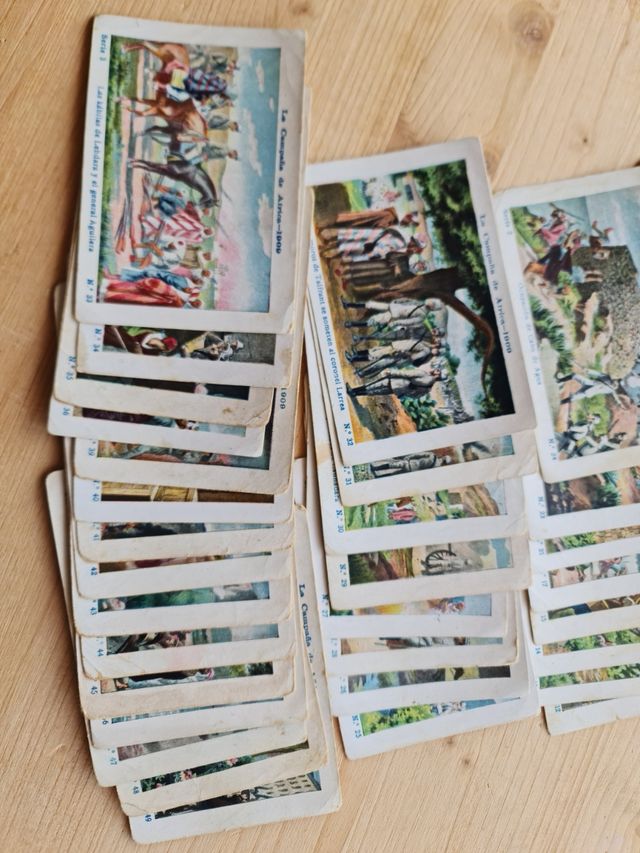 Lote 40 cromos antiguos La Campaña de África 1909