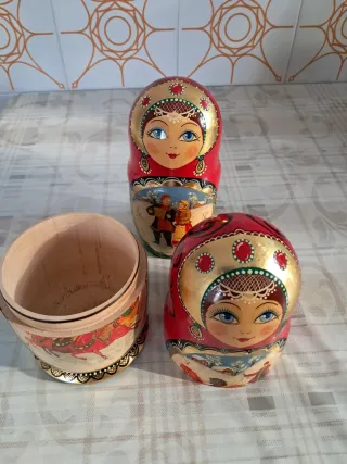 Set 9 Matrioske Legno Dipinte