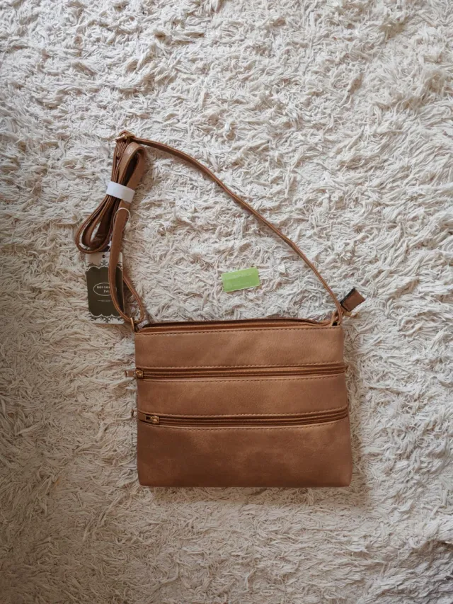 Bolso bandolera marrón claro