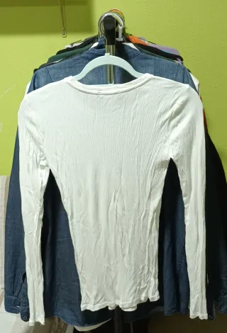 Jersey Zara manga larga blanco Talla M