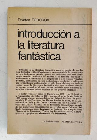 Introducción a la literatura fantástica.