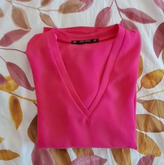 Blusa Zara Rosa Talla XS