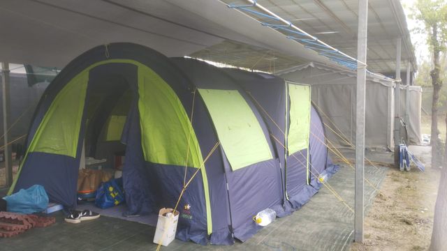 Tenda campeggio 6 posti, 2 cabine