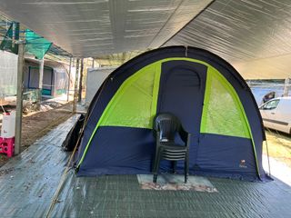 Tenda campeggio 6 posti, 2 cabine
