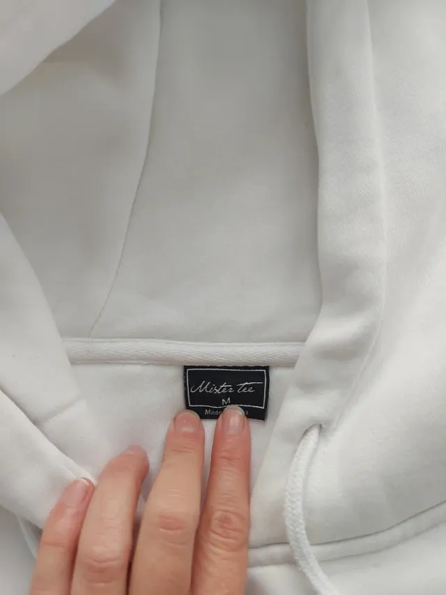 Sudadera con capucha blanca Pray Talla M