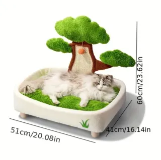 Cama y Rascador Árbol Gatos/Perros