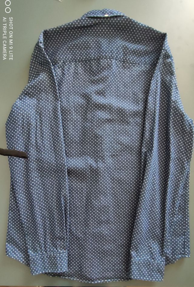 Camicia uomo Next fantasia blu e bianca